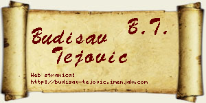 Budisav Tejović vizit kartica